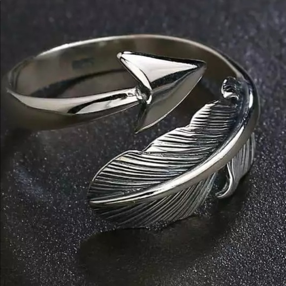 925 sterling silver feather ring - Picture 4 of 4